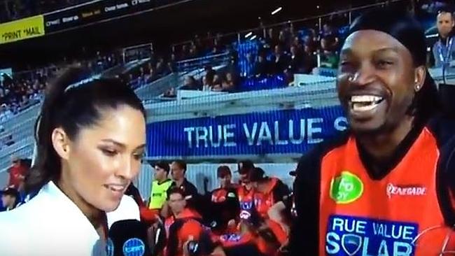 Chris Gayle interview with Mel McLaughlin scandal in live interview