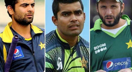 Shahid Afridi, Ahmed Shahzad and Umar Akmal